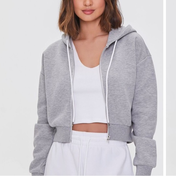 Forever 21 - short zip up hoodie - Picture 2 of 2